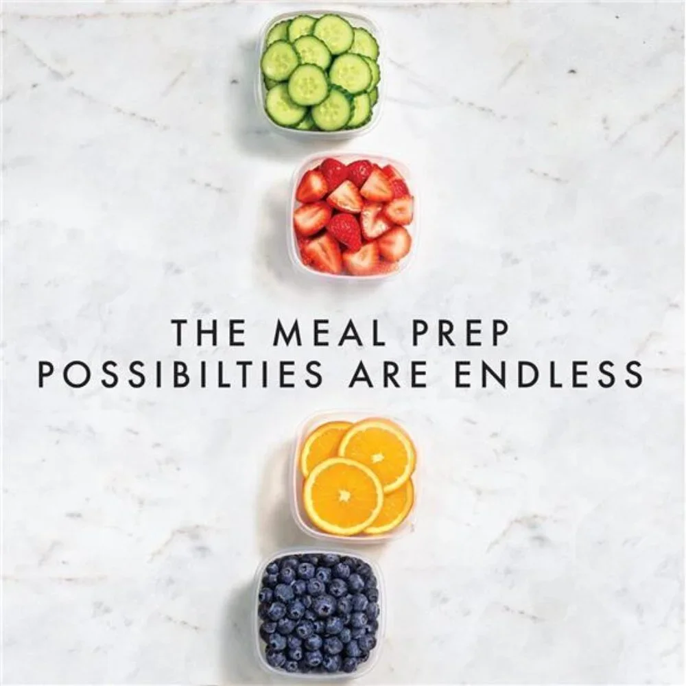 Fit & Fresh Small Plastic Containers With Lids 8 oz, Small Snack Containers